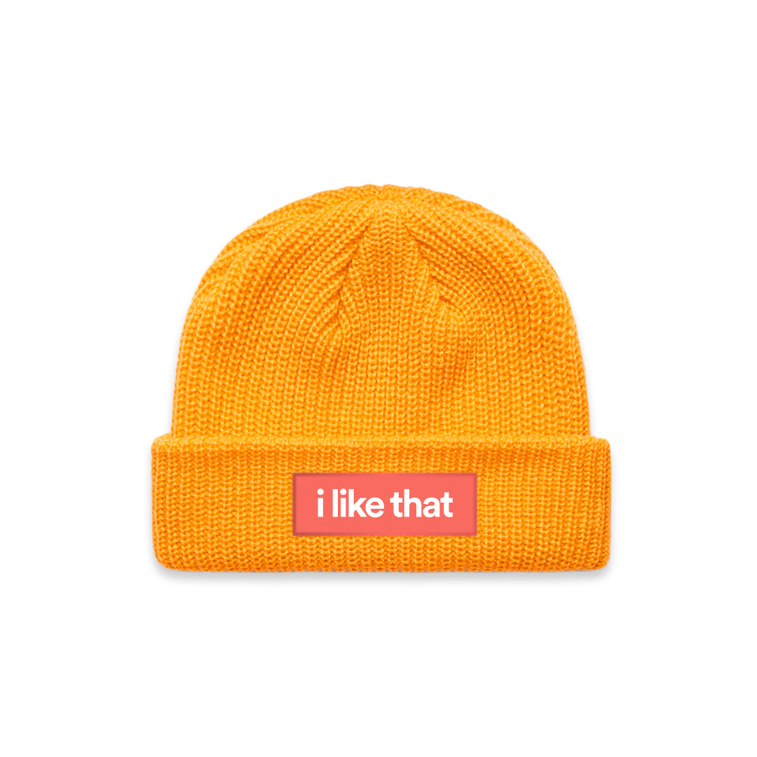 i like that Cuff Beanie Gold – Signature Builder Knit