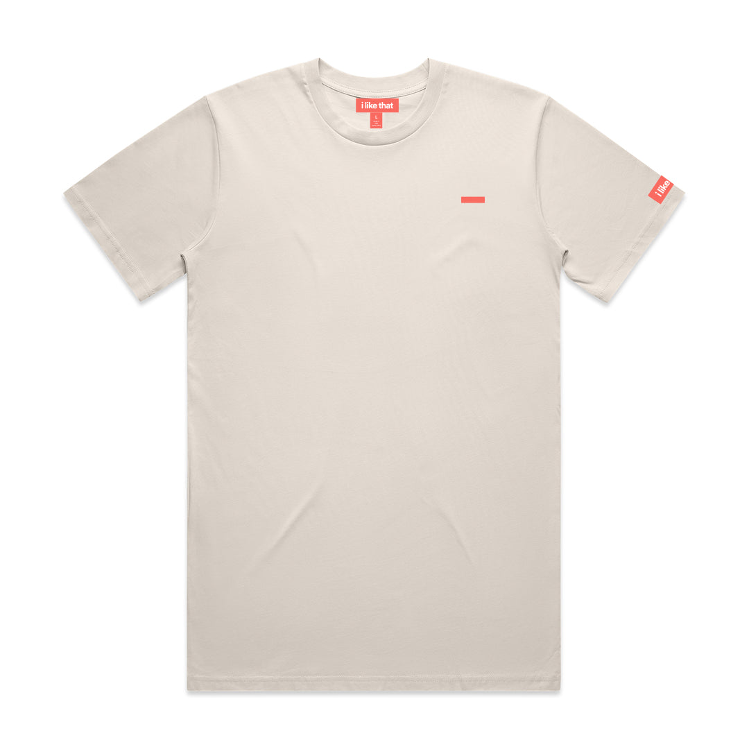 i like that Signature Logo Tee in Bone