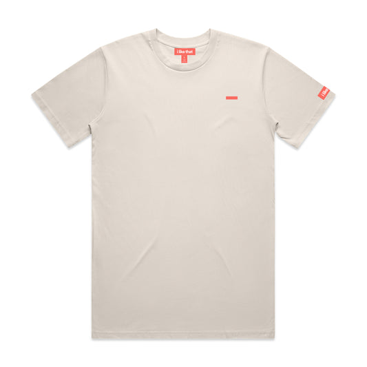 i like that Signature Logo Tee in Bone