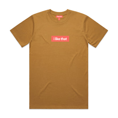 i like that Signature Logo Tee in Camel