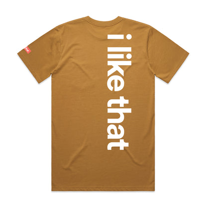 i like that Signature Logo Tee in Camel