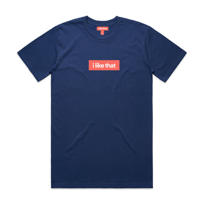 i like that Signature Logo Tee in Cobalt