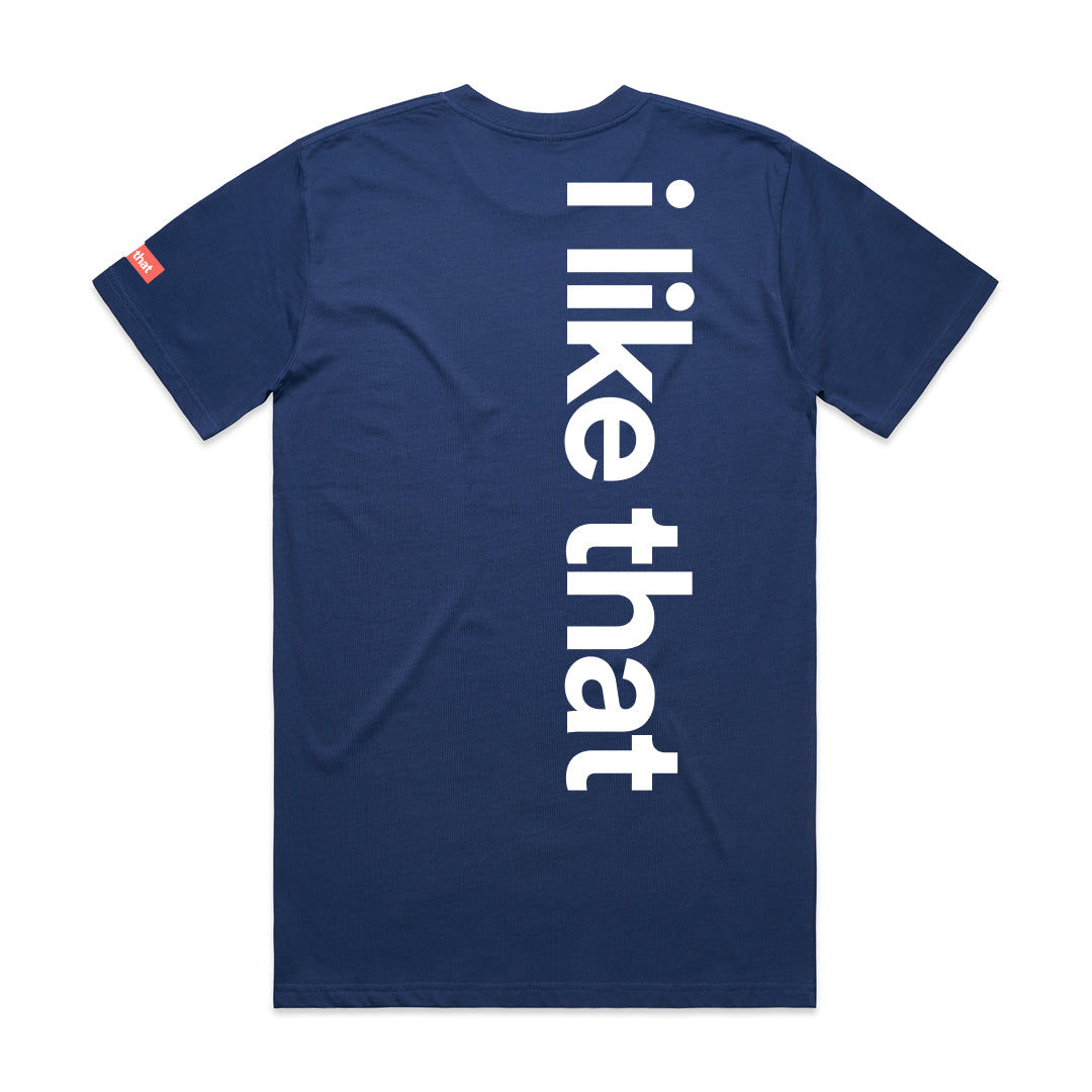 i like that Signature Logo Tee in Cobalt