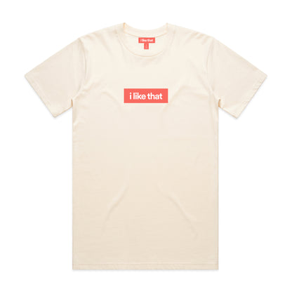 i like that Signature Logo Tee in Ecru