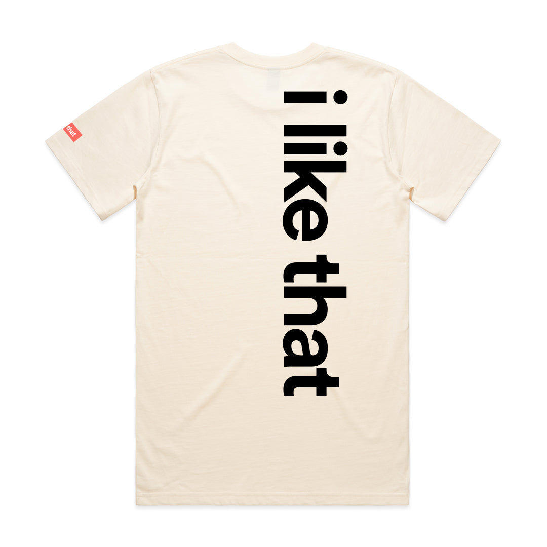 i like that Signature Logo Tee in Ecru