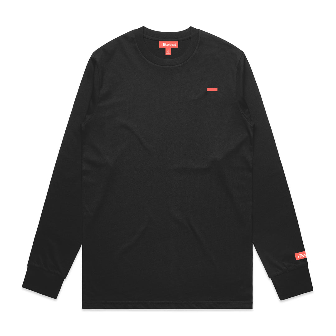 i like that Signature Logo Long Sleeve in Black