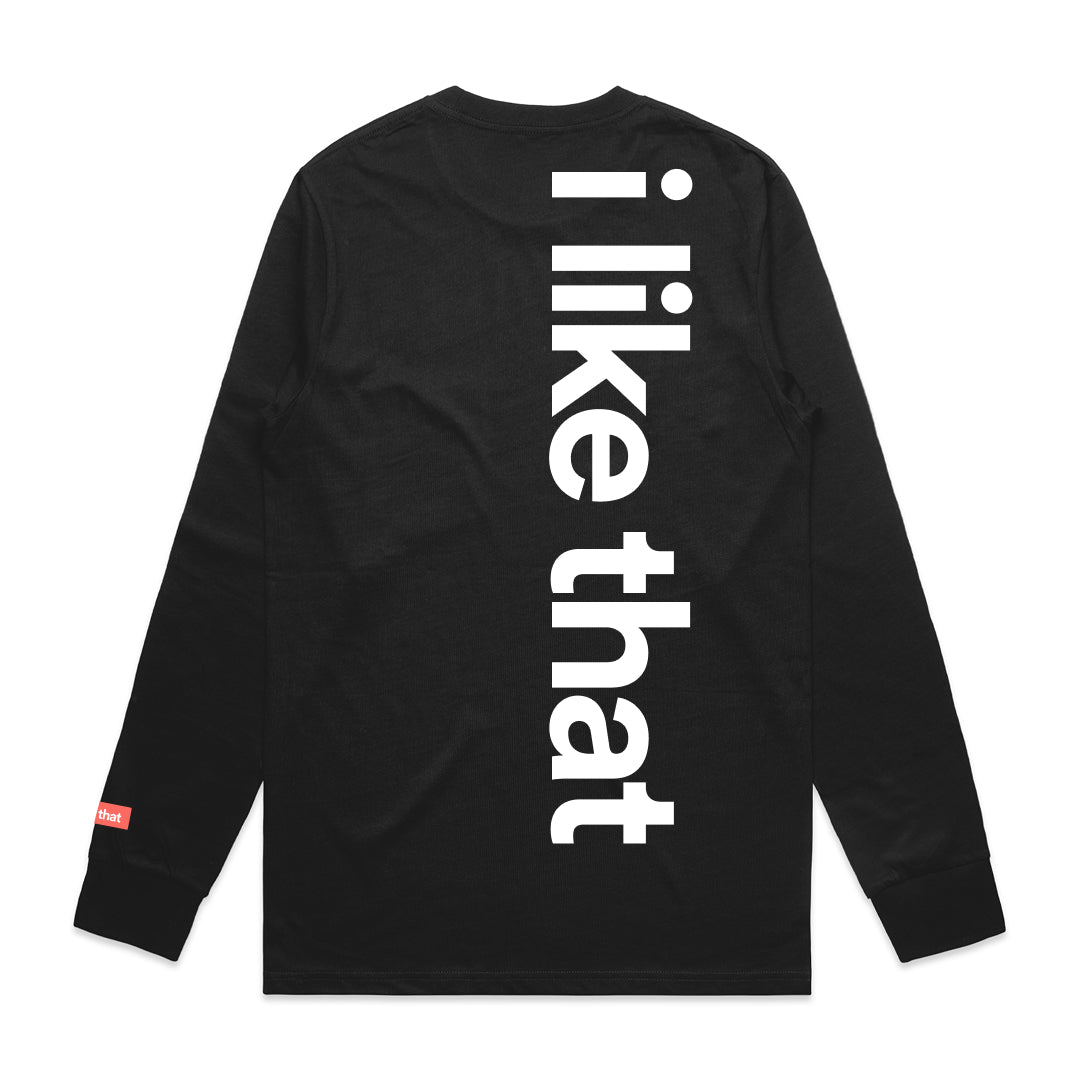 i like that Signature Logo Long Sleeve in Black