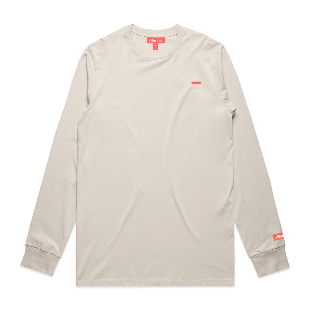 i like that Signature Logo Long Sleeve in Bone