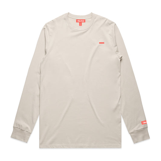 i like that Signature Logo Long Sleeve in Bone