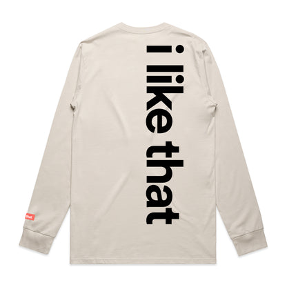 i like that Signature Logo Long Sleeve in Bone