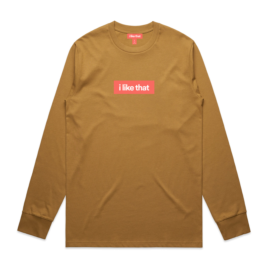 i Like That Signature Logo Long Sleeve in Camel