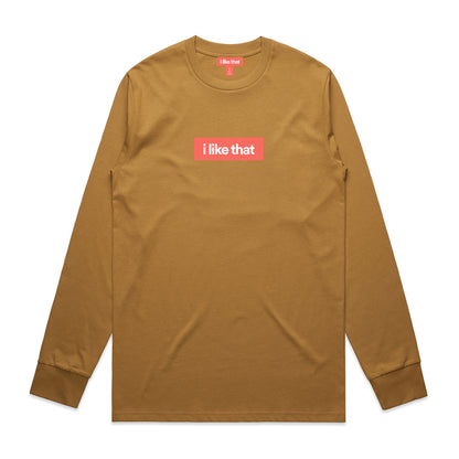 i Like That Signature Logo Long Sleeve in Camel