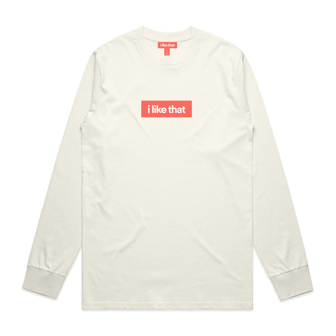 i Like That Signature Logo Long Sleeve in Ecru