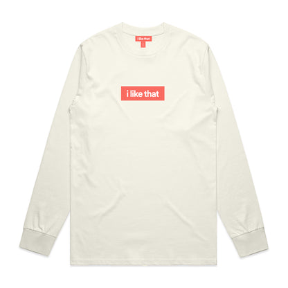 i Like That Signature Logo Long Sleeve in Ecru