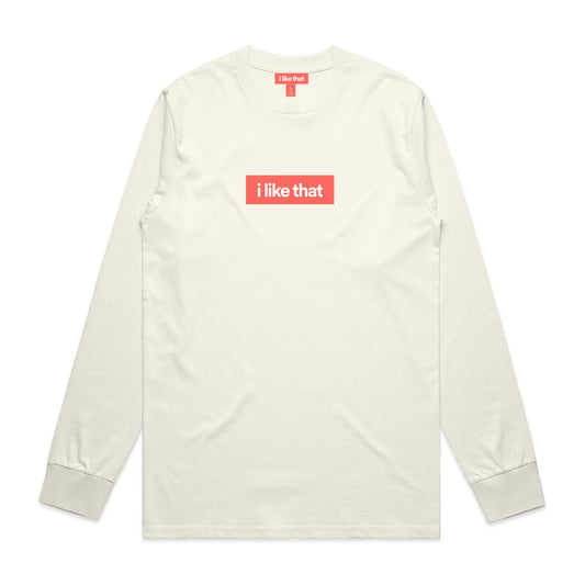 i Like That Signature Logo Long Sleeve in Ecru