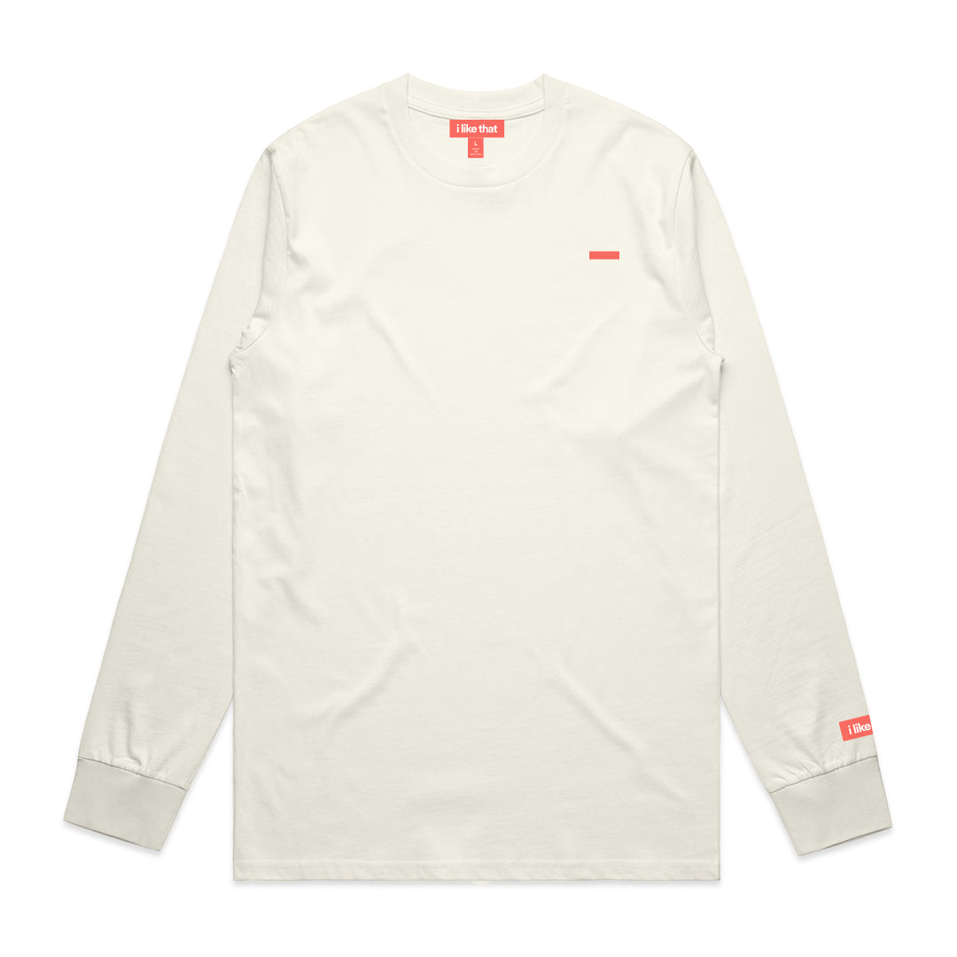 i like that Signature Logo Long Sleeve in Ecru
