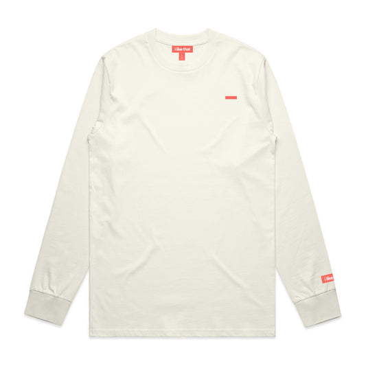i like that Signature Logo Long Sleeve in Ecru