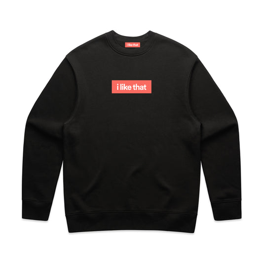i Like That Relax Crew Black | Premium Startup Streetwear