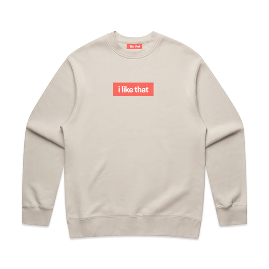 i Like That Relax Crew Bone | Premium Startup Streetwear