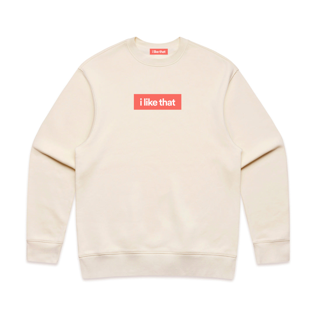 i Like That Relax Crew Ecru | Premium Startup Streetwear