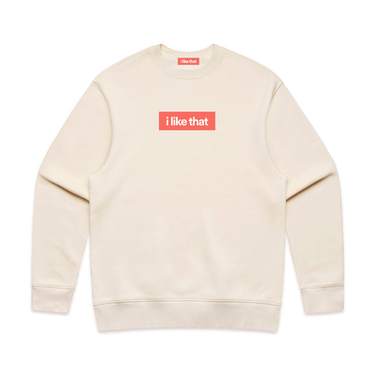 i Like That Relax Crew Ecru | Premium Startup Streetwear