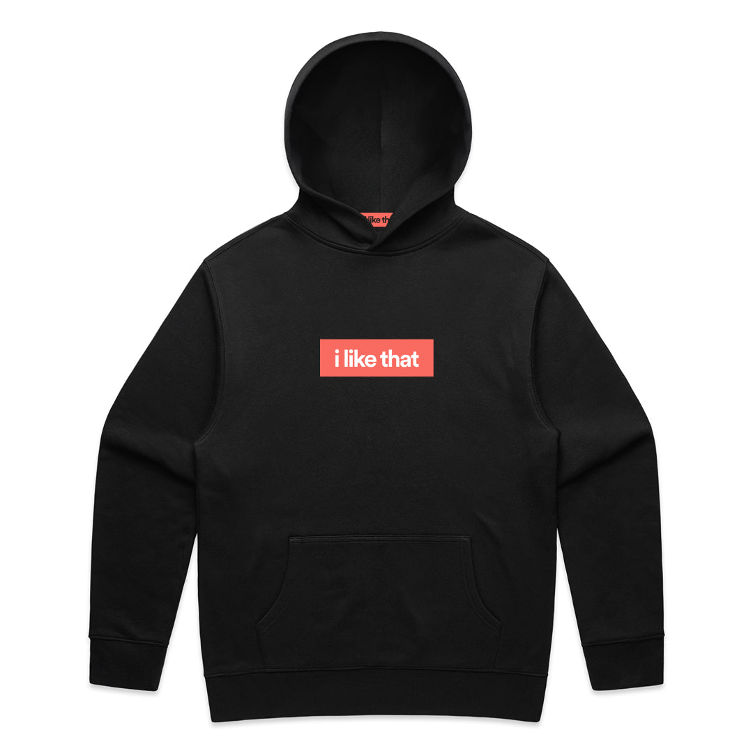 i Like That Supply Hoodie Black | Signature Logo Streetwear
