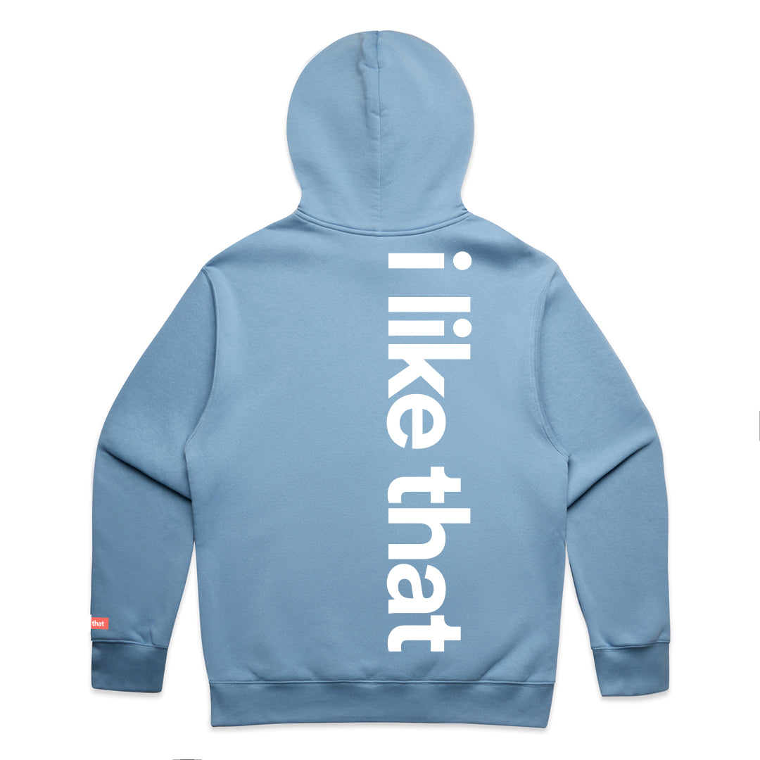 i like that Supply Hoodie Blue | Signature Logo Streetwear