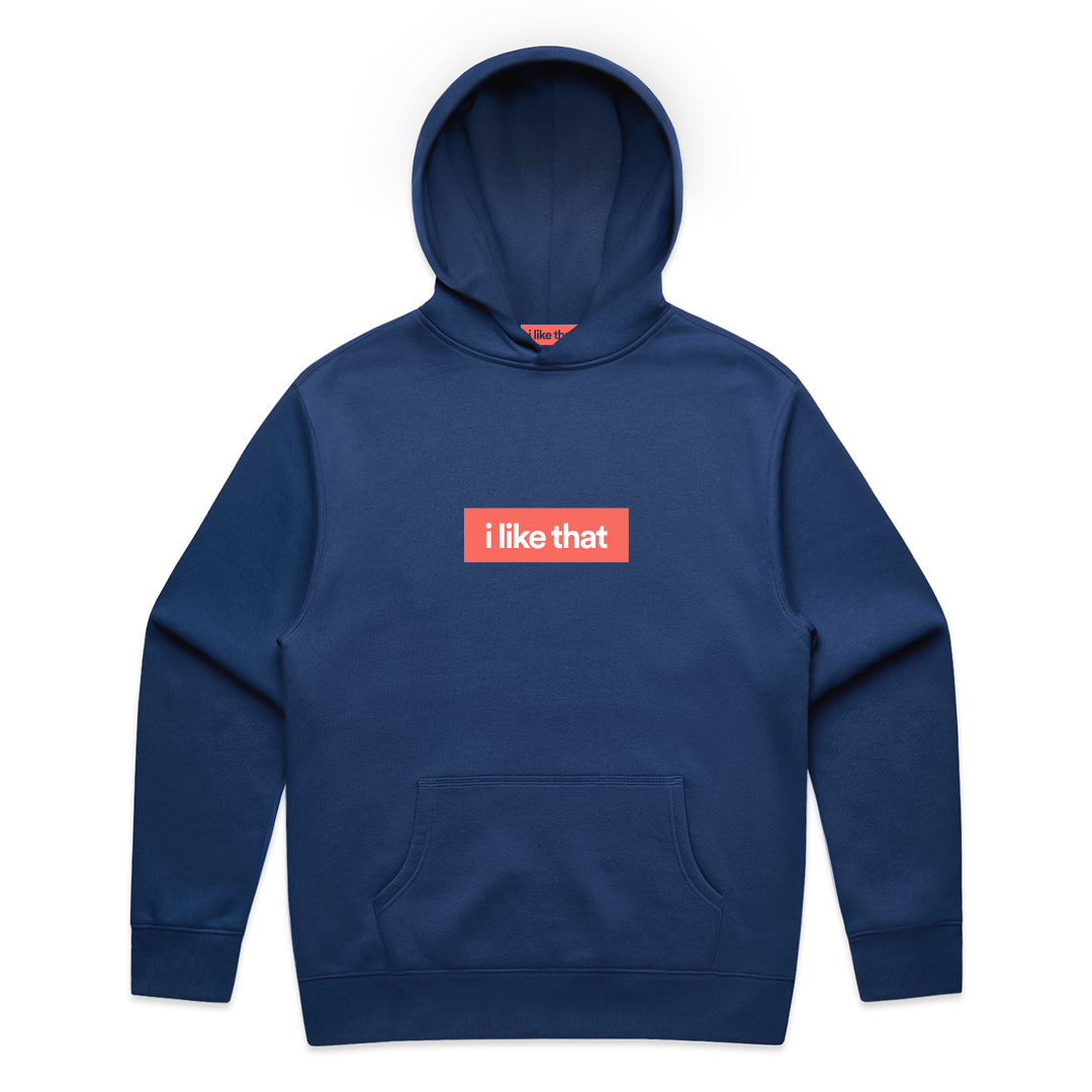 i like that Supply Hoodie Cobalt | Signature Logo Streetwear