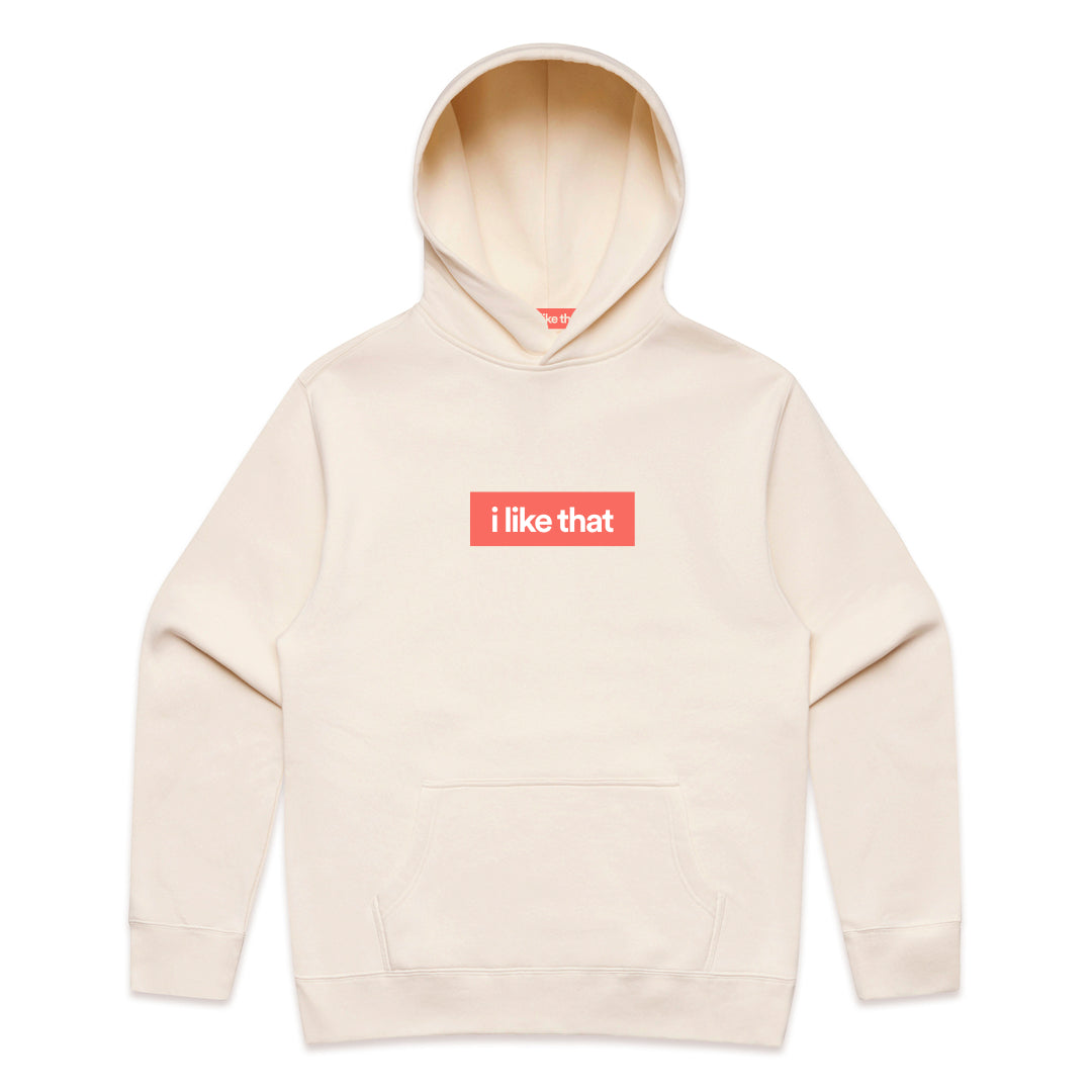 i Like That Supply Hoodie Ecru | Signature Logo Streetwear