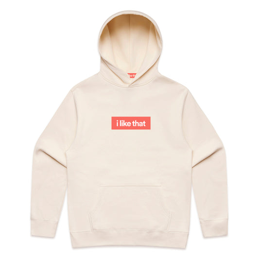 i Like That Supply Hoodie Ecru | Signature Logo Streetwear
