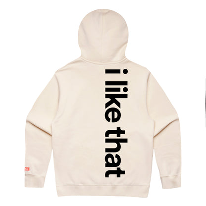 i like that Supply Hoodie Ecru | Signature Logo Streetwear