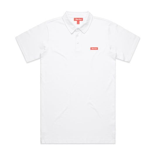 i like that Short Sleeve Polo in White