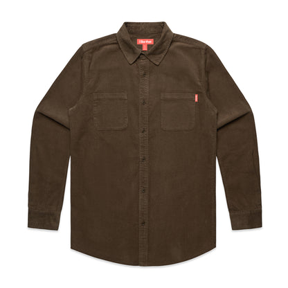 i Like That Corduroy Button-Up Shirt Walnut