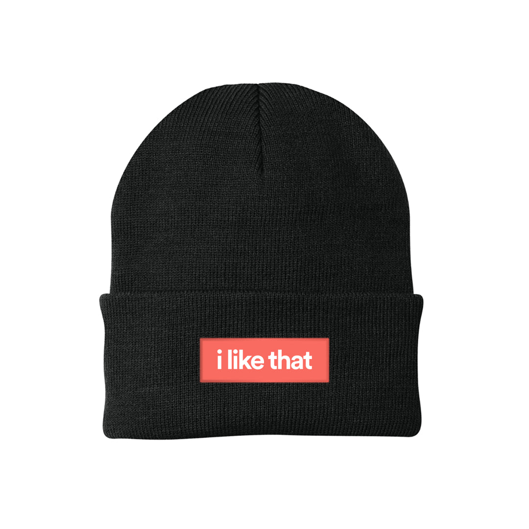 i Like That Cuff Knit Beanie Black – Signature Builder Fit