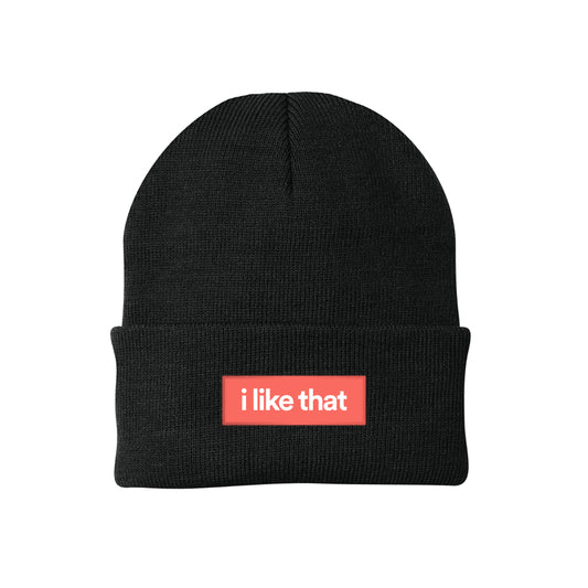 i Like That Cuff Knit Beanie Black – Signature Builder Fit